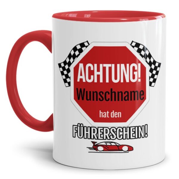 Liebevoll gestaltete Tasse zum Führerschein als Geschenk für beste Freunde oder als Geschenkidee für Sohn oder Tochter zur bestandenen Fahrprüfung....