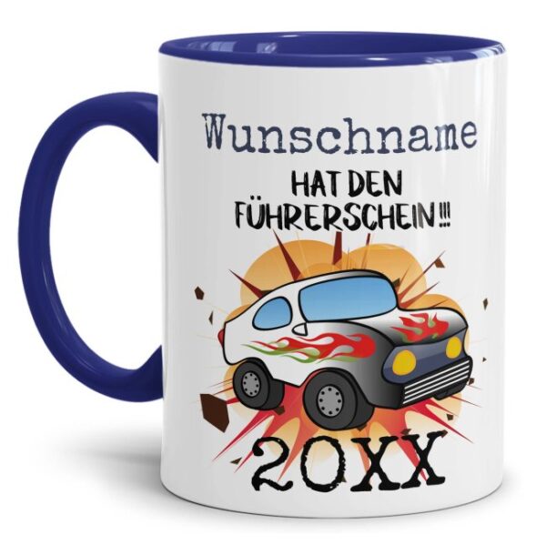 Farbenfroh gestaltete Tasse mit Spruch als Geschenk zum Führerschein für beste Freunde und Familienmitglieder. Die lustige Keramiktasse als...