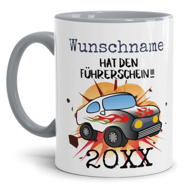 Farbenfroh gestaltete Tasse mit Spruch als Geschenk zum Führerschein für beste Freunde und Familienmitglieder. Die lustige Keramiktasse als...