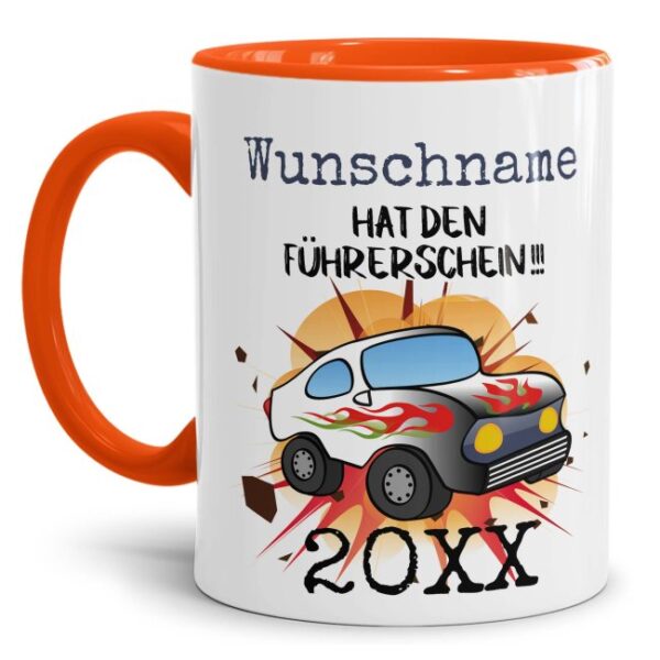 Farbenfroh gestaltete Tasse mit Spruch als Geschenk zum Führerschein für beste Freunde und Familienmitglieder. Die lustige Keramiktasse als...