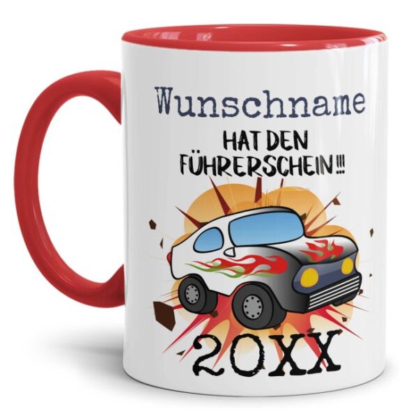 Farbenfroh gestaltete Tasse mit Spruch als Geschenk zum Führerschein für beste Freunde und Familienmitglieder. Die lustige Keramiktasse als...