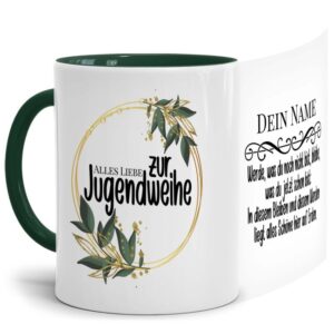 Verschenke diese liebevoll gestaltete Namenstasse zur Jugendweihe - Werde