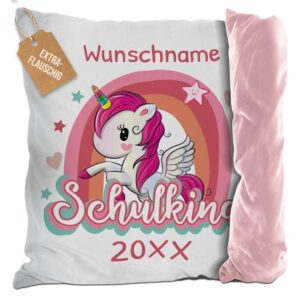 Die Einschulung steht bevor und du suchst noch das passende Geschenk zum Schulbeginn? Dann liegst du mit unserem flauschigen Kuschelkissen genau...