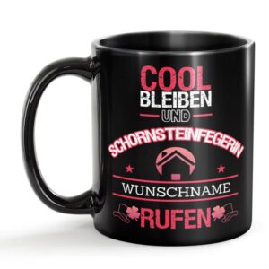 Unsere schwarze Keramik Berufe-Tasse wurde sorgfältig entworfen