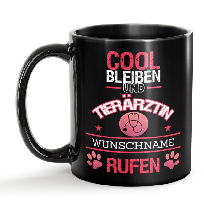 Unsere schwarze Keramik Berufe-Tasse wurde sorgfältig entworfen