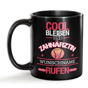 Unsere schwarze Keramik Berufe-Tasse wurde sorgfältig entworfen