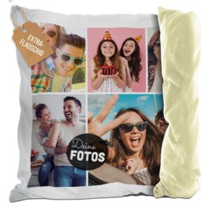 Wie wäre es mit einem Kuschelkissen mit Foto oder ganz vielen Fotos? Das flauschig weiche Fotokissen ist eine tolle Geschenkidee und perfekt zum...