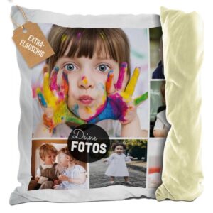 Wie wäre es mit einem Kuschelkissen mit Foto oder ganz vielen Fotos? Das flauschig weiche Fotokissen ist eine tolle Geschenkidee und perfekt zum...