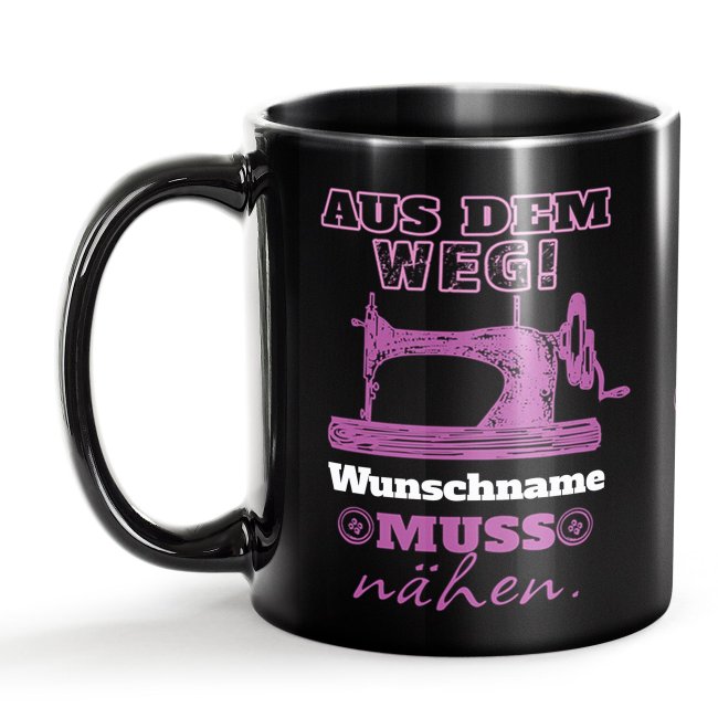 Du bist begeisterte Näherin und für dich ist nähen mehr als ein Hobby? Dann passt unsere schwarze Keramik-Tasse mit individuellem Spruch und...