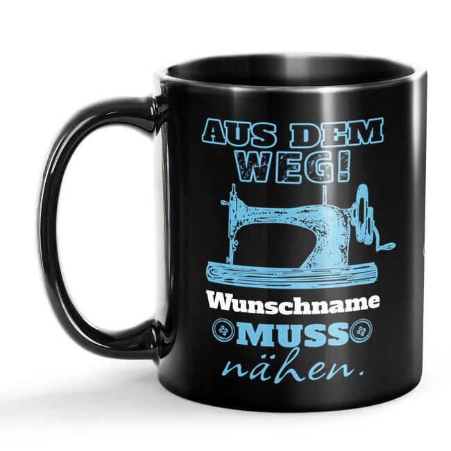 Du bist begeisterte Näherin und für dich ist nähen mehr als ein Hobby? Dann passt unsere schwarze Keramik-Tasse mit individuellem Spruch und...