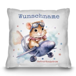 Unser Kissen mit süßem Tiermotiv - Hamster - ist ein besonderes Highlight in jedem Kinderzimmer und lässt Kinderherzen höherschlagen. Das besondere...