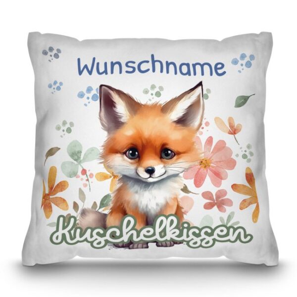 Unser Kissen mit süßem Tiermotiv - Fuchs - ist ein besonderes Highlight in jedem Kinderzimmer und lässt Kinderherzen höherschlagen. Das besondere...