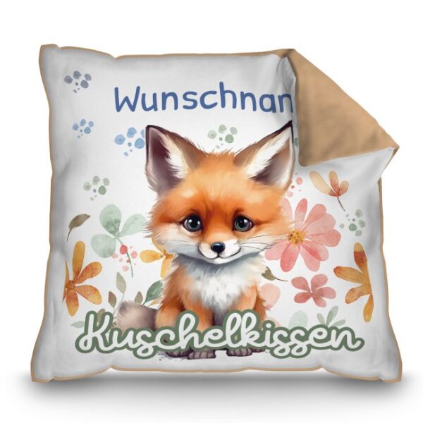 Unser Kissen in mokka mit süßem Tiermotiv - Fuchs - ist ein besonderes Highlight in jedem Kinderzimmer und lässt Kinderherzen höherschlagen. Das...