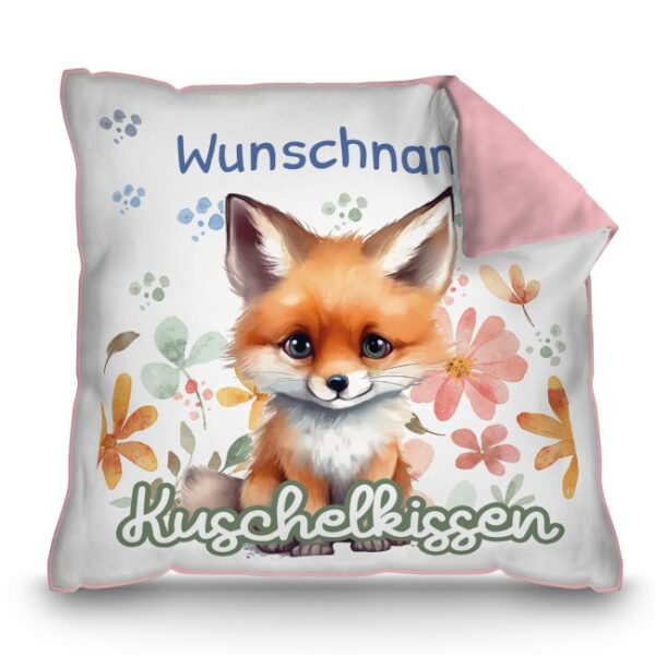 Unser rosanes Kissen mit süßem Tiermotiv - Fuchs - ist ein besonderes Highlight in jedem Kinderzimmer und lässt Kinderherzen höherschlagen. Das...