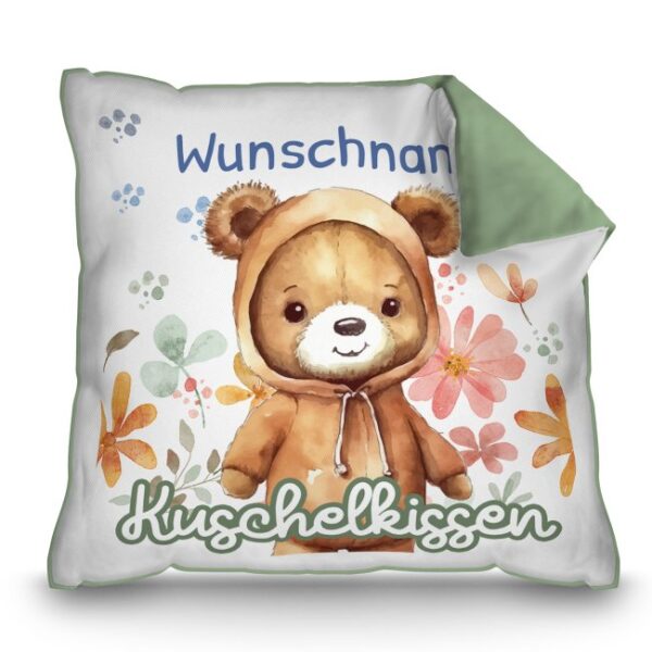 Unser grünes Kissen mit süßem Tiermotiv - Bär - ist ein besonderes Highlight in jedem Kinderzimmer und lässt Kinderherzen höherschlagen. Das...