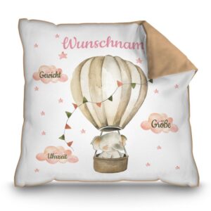 Süßes Geschenk zur Geburt für Mädchen - mit diesem Baby-Geschenk zur Geburt liegst Du garantiert richtig. Das liebevoll designte Fotokissen in...