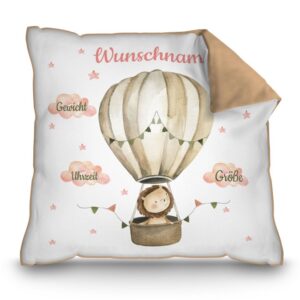 Süßes Geschenk zur Geburt für Mädchen - mit diesem Baby-Geschenk zur Geburt liegst Du garantiert richtig. Das liebevoll designte Fotokissen in...