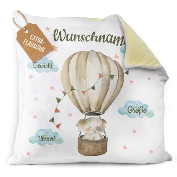 Süßes Geschenk zur Geburt für Jungen- mit diesem Baby-Geschenk zur Geburt liegst Du garantiert richtig. Das liebevoll designte Fotokissen mit süßem...