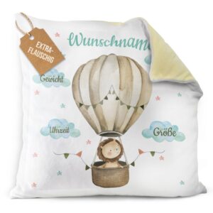 Süßes Geschenk zur Geburt für Jungen- mit diesem Baby-Geschenk zur Geburt liegst Du garantiert richtig. Das liebevoll designte Fotokissen mit süßem...