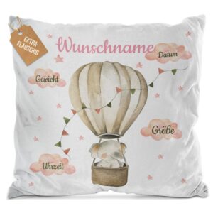 Süßes Geschenk zur Geburt für Mädchen- mit diesem Baby-Geschenk zur Geburt liegst Du garantiert richtig. Das liebevoll designte Fotokissen mit...