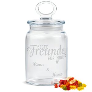 Du suchst ein tolles Geschenk für deine beste Freundin? Unsere personalisierte Keksdose aus Glas mit Gravur ist ein absoluter Hingucker und eine...