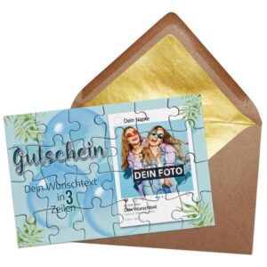 Ein personalisiertes Puzzle als Gutschein aus 24 Teilen ist das optimale Geschenk für beste Freundinnen