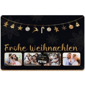 Das dekorative Weihnachts-Platz-Set zum selbst Gestalten mit Deinen Wunschfotos ist eine besonderes Weihnachtsgeschenk für die Familie. Das...