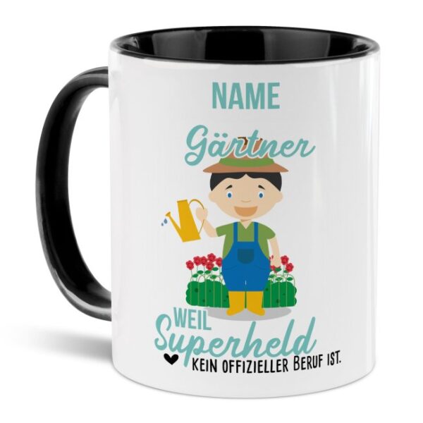 Unsere personalisierte Berufe-Tasse - Gärtner - mit Name bedruckt ist das perfekte Geschenk zum Geburtstag