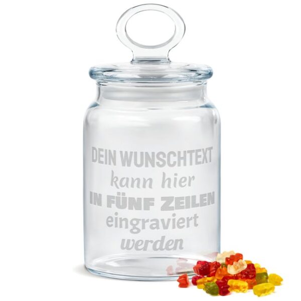 Unsere Keksdose aus Glas mit persönlicher Gravur ist ein absoluter Hingucker und eine tolles Geschenkidee passend für jeden Anlass und Gelegenheit....