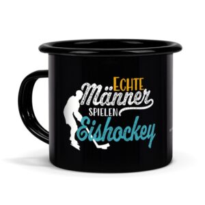 Du bist auf der Suche nach einem besonderen Geschenk für einen echten Eishockey-Fan? Dann ist diese besondere Eishockey-Tasse aus schwarzer Emaille...