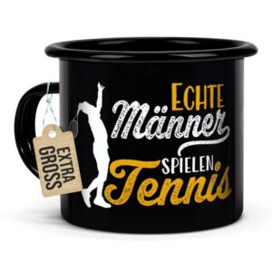 Du bist auf der Suche nach einem besonderen Geschenk für einen echten Tennis-Fan? Dann ist diese besondere Tennis-Tasse aus schwarzer Emaille die...