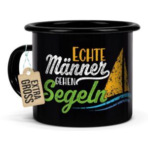 Du bist auf der Suche nach einem besonderen Geschenk für einen echten Segel-Fan? Dann ist diese besondere Segel-Tasse aus schwarzer Emaille die...