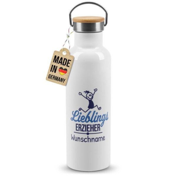 Hochwertige Trinkflasche personalisieren als Abschiedsgeschenk für den Lieblingserzieher - ein individuelles und praktisches Geschenk für Erzieher