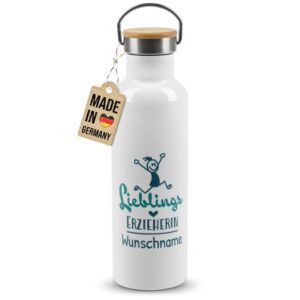 Hochwertige Trinkflasche personalisieren als Abschiedsgeschenk für die Lieblingserzieherin - ein individuelles und praktisches Geschenk für die...