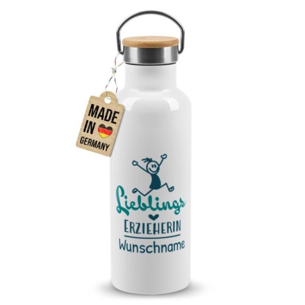 Hochwertige Trinkflasche personalisieren als Abschiedsgeschenk für die Lieblingserzieherin - ein individuelles und praktisches Geschenk für die...