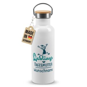 Hochwertige Trinkflasche personalisieren als Abschiedsgeschenk für die Lieblings-Tagesmutter - ein individuelles und praktisches Geschenk für die...