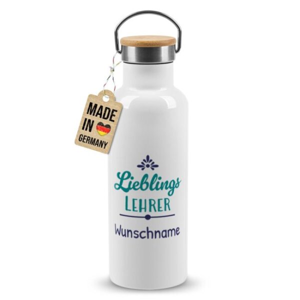 Hochwertige Trinkflasche personalisieren als Abschiedsgeschenk für den Lieblingslehrer - ein individuelles und praktisches Geschenk für Lehrer