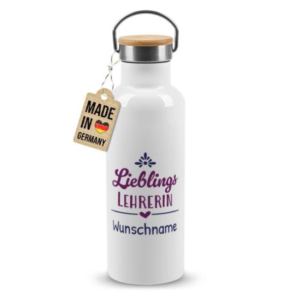 Hochwertige Trinkflasche personalisieren als Abschiedsgeschenk für die Lieblingslehrerin - ein individuelles und praktisches Geschenk für die...