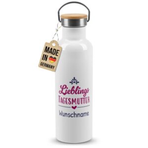 Hochwertige Trinkflasche personalisieren als Abschiedsgeschenk für die Lieblings-Tagesmutter - ein individuelles und praktisches Geschenk für die...