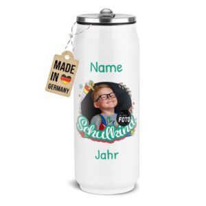 Bist du auf der Suche nach einem unverwechselbaren Geschenk zur Einschulung? Dann ist unsere personalisierbare Edelstahl-Trinkflasche für Mädchen...