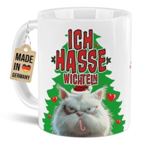 Unsere lustige Weihnachtstasse Ich hasse Wichteln" ist das perfekte Wichtelgeschenk für jede Wichtelparty. Wenn du nicht weißt