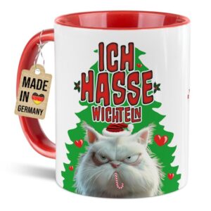 Unsere lustige Weihnachtstasse Ich hasse Wichteln" ist das perfekte Wichtelgeschenk für jede Wichtelparty. Wenn du nicht weißt