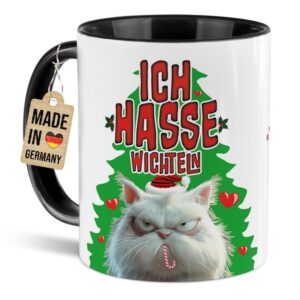 Unsere lustige Weihnachtstasse Ich hasse Wichteln" ist das perfekte Wichtelgeschenk für jede Wichtelparty. Wenn du nicht weißt