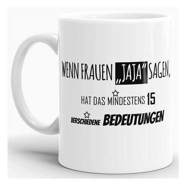 Das Leben manchmal nicht so ernst nehmen können Sie mit unserer verrückten Keramik Tasse mit lustigem Spruch -Wenn Frauen