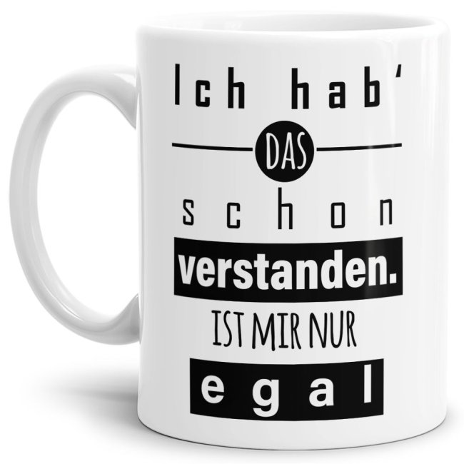 Das Leben manchmal nicht so ernst nehmen können Sie mit unserer verrückten Keramik Tasse mit lustigem Spruch -ich hab das schon verstanden. Eine...