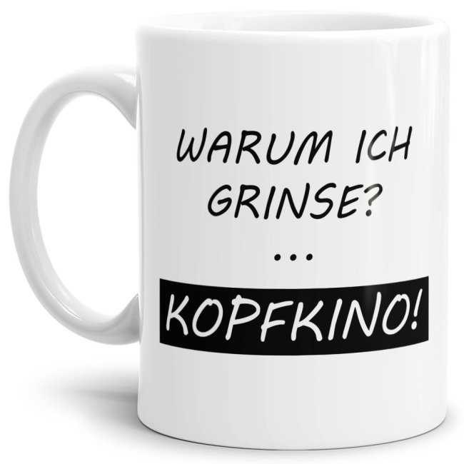 Das Leben manchmal nicht so ernst nehmen können Sie mit unserer verrückten Keramik Tasse mit lustigem Spruch -warum ich grinse. Eine lustige...