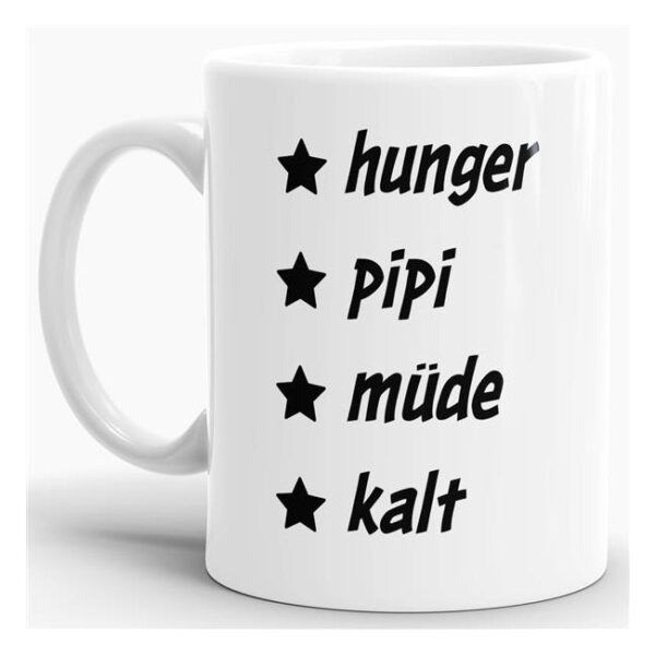 Das Leben manchmal nicht so ernst nehmen können Sie mit unserer verrückten Keramik Tasse mit lustigem Spruch - Hunger