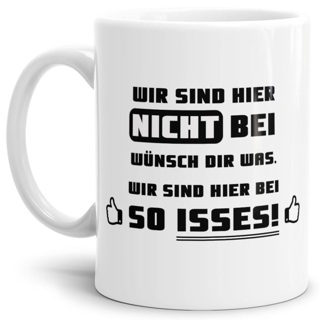 Das Leben manchmal nicht so ernst nehmen können Sie mit unserer verrückten Keramik Tasse mit lustigem Spruch - nicht bei Wünsch dir was. Eine...