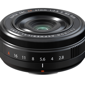 aktuell FUJINON XF27mmF2.8 R WR Pancake-Objektiv Das FUJINON XF27mmF2.8 R WR ist ein kompaktes und wetterfestes Pancake-Ob-jektiv für spiegellose Systemkameras der FUJIFILM X