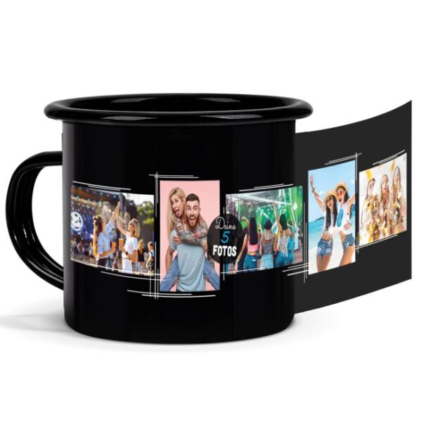 Du bist auf der Suche nach einem ganz persönlichen Geschenk für deine Lieblingsmenschen? Dann ist unsere personalisierte schwarze Emaille-Tasse...